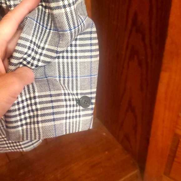 TALBOTS PETITE SIZE 12 Plaid Double-Breasted Blazer - Picture 6 of 10